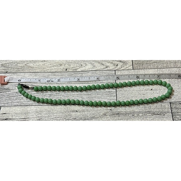 LOTUS LADY Faux Green Pearl 16" Necklace Vintage - Picture 6 of 8